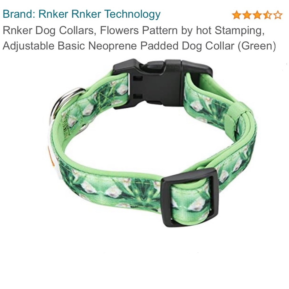 Rnker Floral Pattern Dog Collars - Picture 5 of 12
